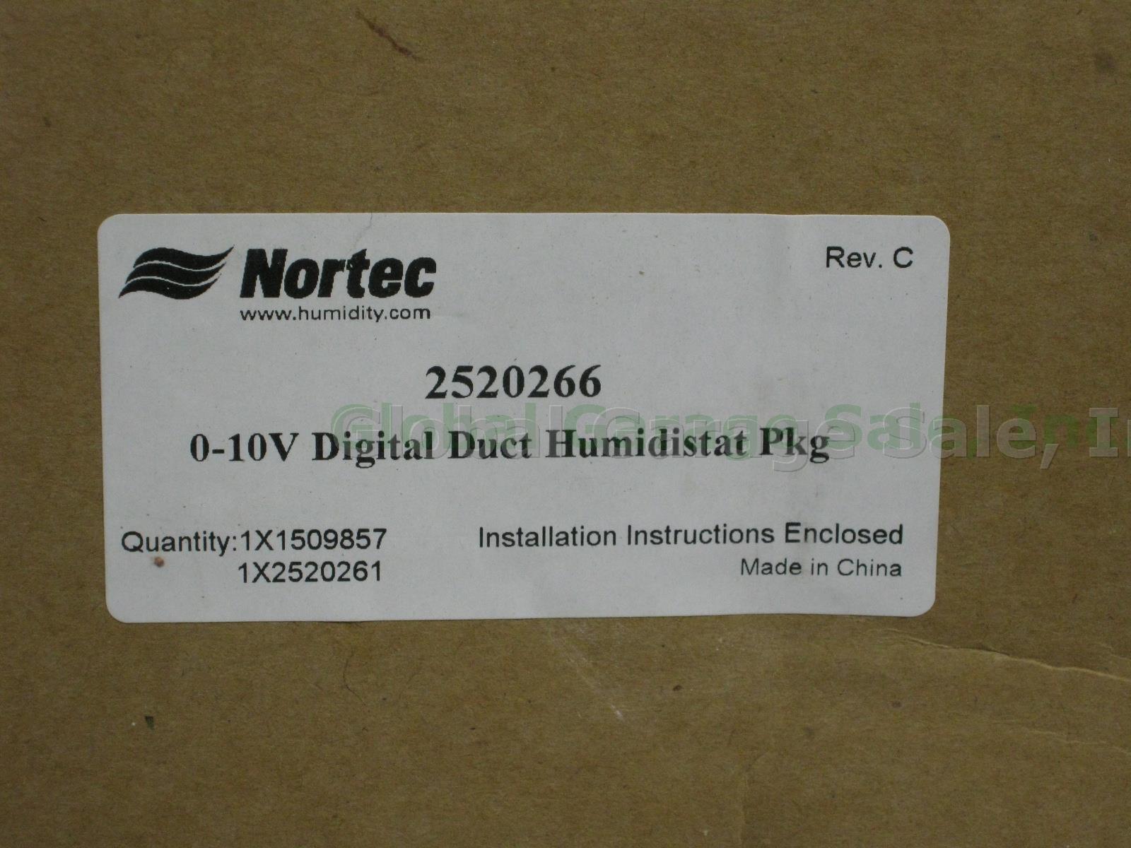 New Nortec 252-0266 0-10V Digital Modulating Duct Mount Humidistat Pkg Rev C NR! 5