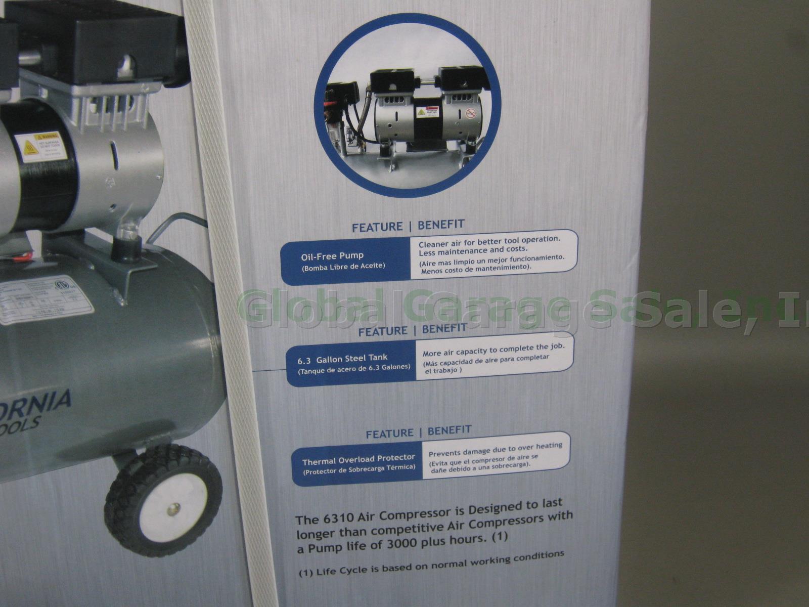NEW California Air Tools 6310 Ultra Quiet Oil Free Dental Lab Air Compressor NR! 2