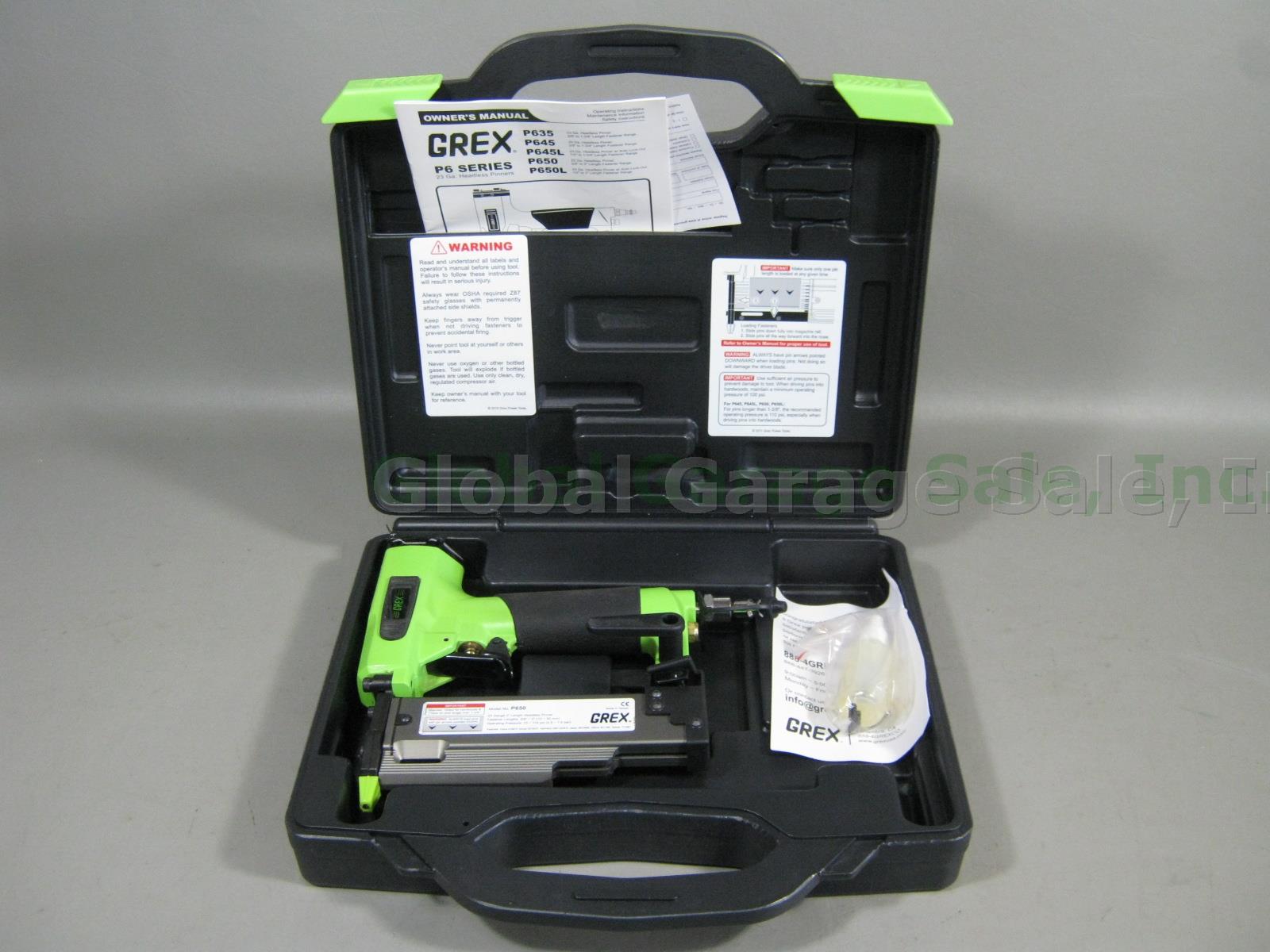 NEW Grex P650 23 Gauge Headless Pinner Kit W/ Case + 3/8"~2" Inch 10~50mm NO RES