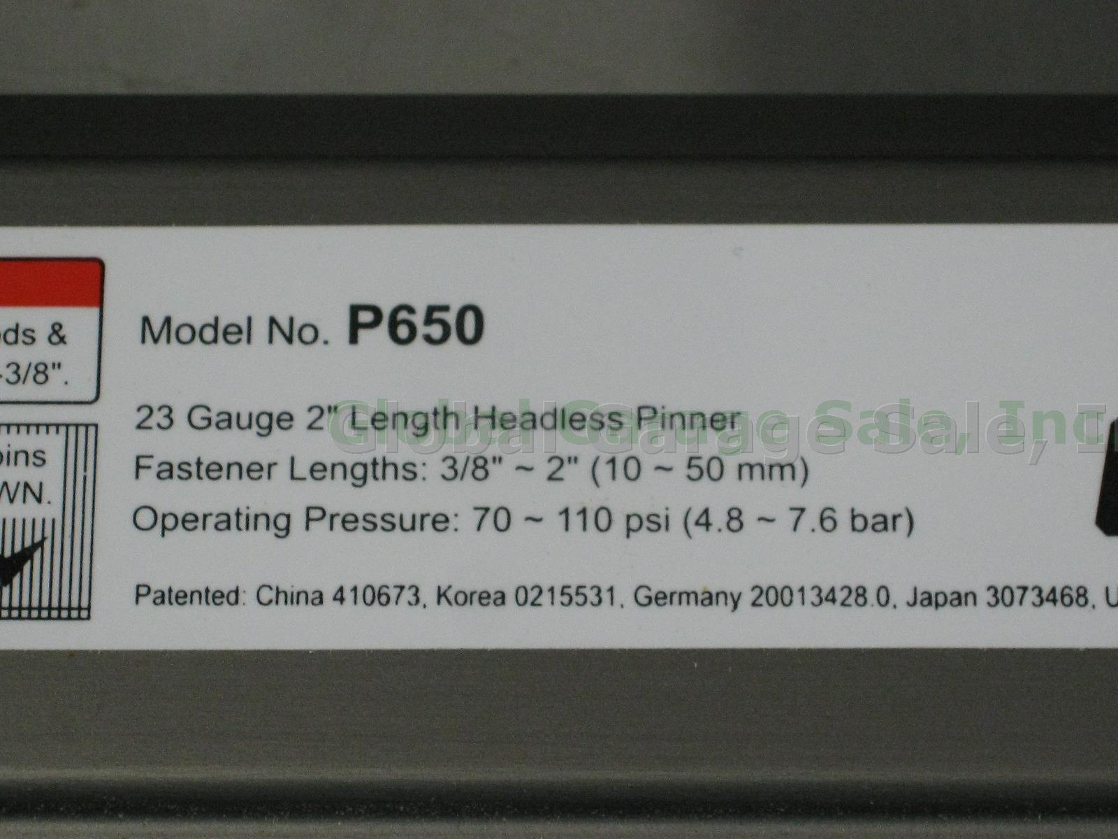 NEW Grex P650 23 Gauge Headless Pinner Kit W/ Case + 3/8"~2" Inch 10~50mm NO RES 2
