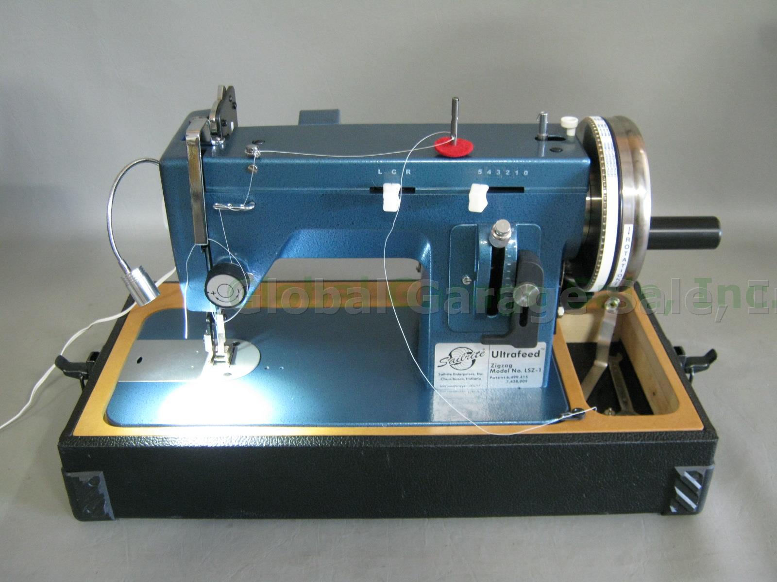 Sailrite Ultrafeed Zigzag LSZ-1 Walking Foot Sewing Machine W/ Case Pedal Lot NR 1