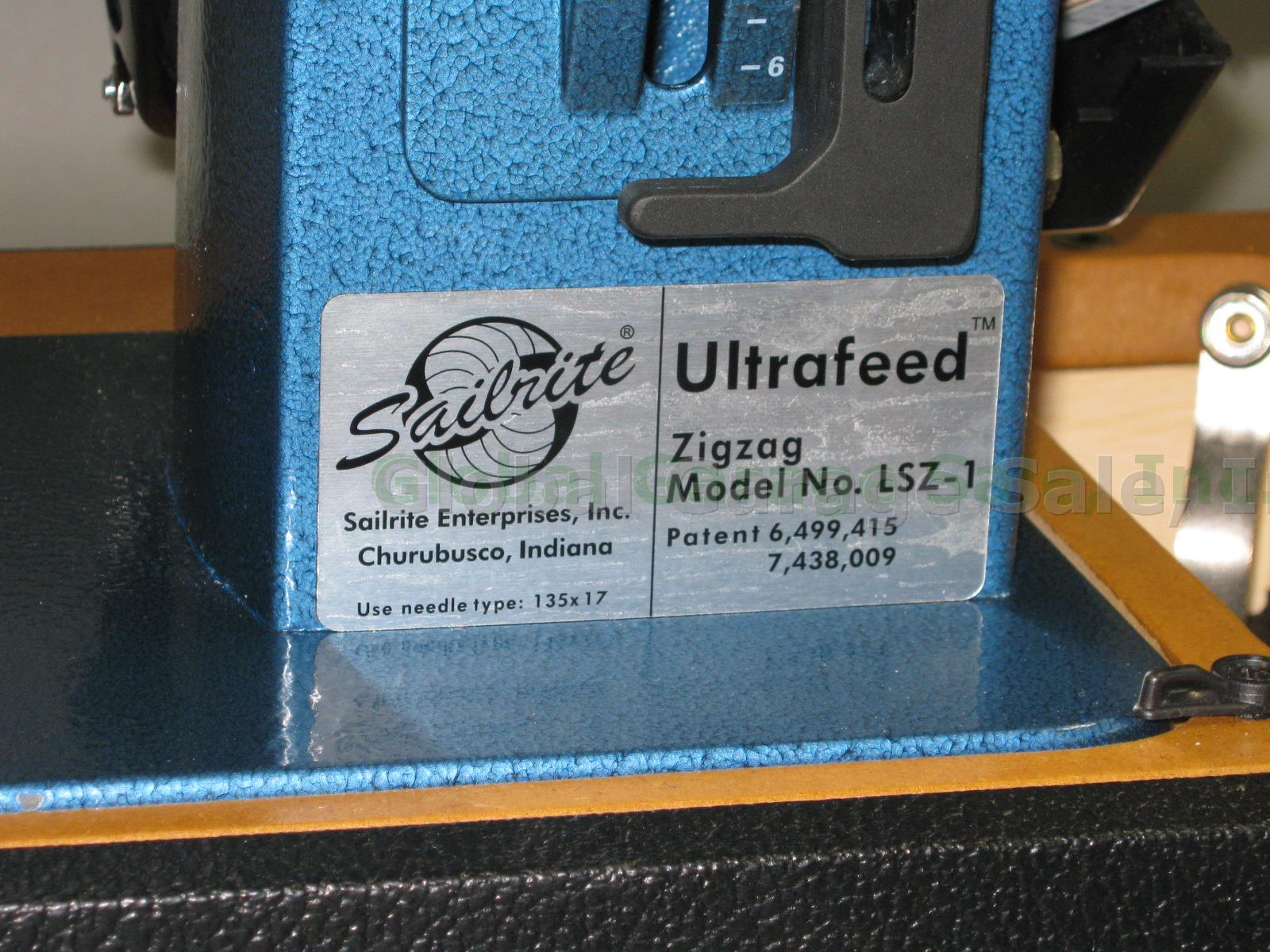 Sailrite Ultrafeed Zigzag LSZ-1 Walking Foot Sewing Machine W/ Case Pedal Lot NR 3