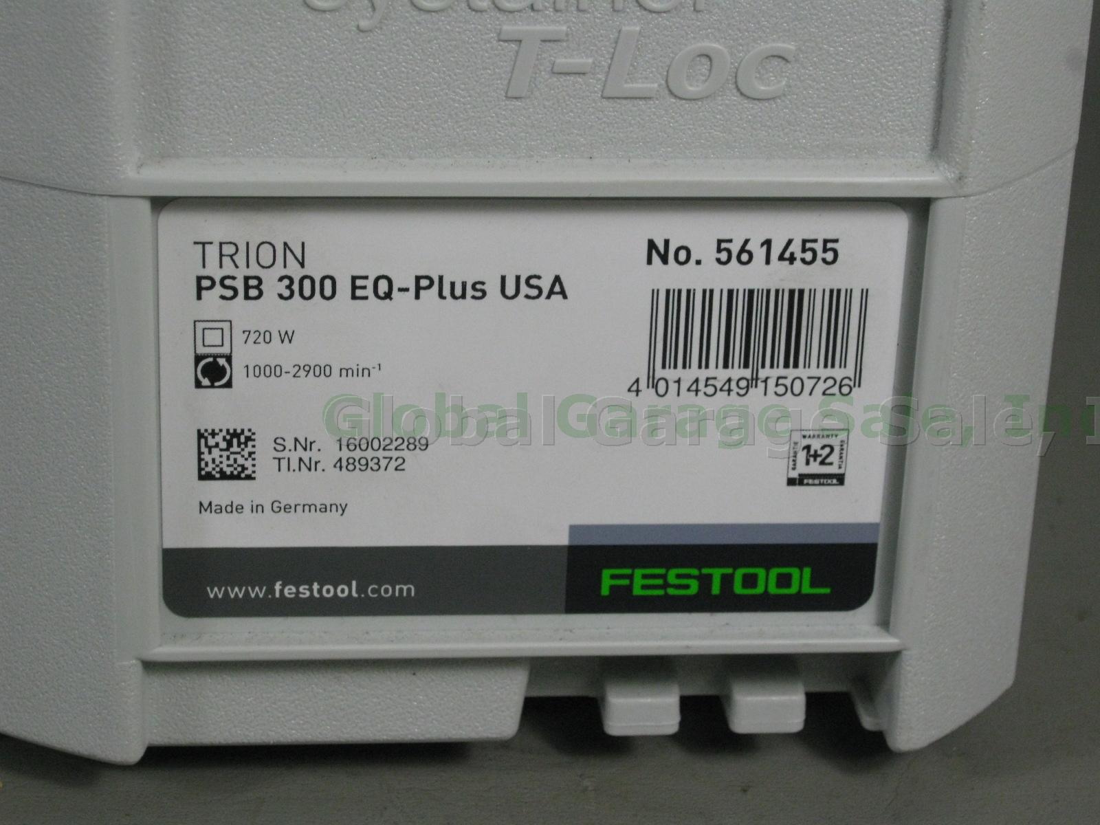 BRAND NEW Festool Trion PSB 300 EQ Plus USA Pendulum Jigsaw T-Loc Sustainer Case 8
