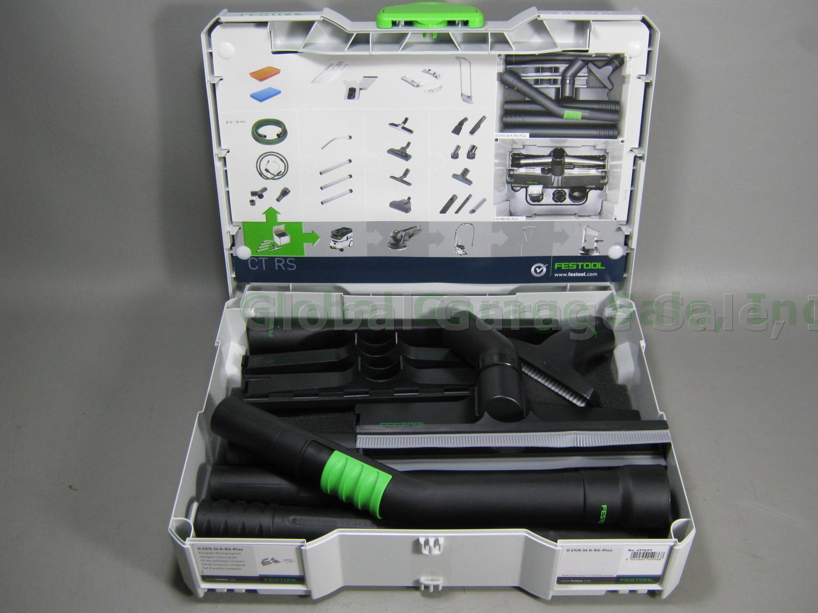 NEW Festool D 27/D 36 K-RS-Plus Compact Cleaning Set 497697 T-Loc Sustainer Case
