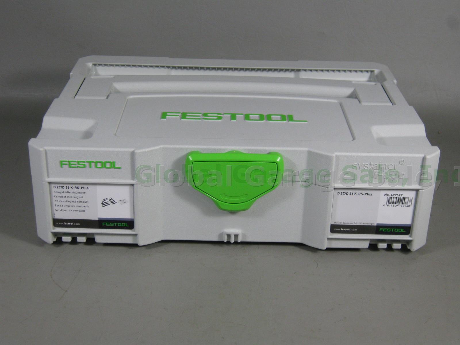 NEW Festool D 27/D 36 K-RS-Plus Compact Cleaning Set 497697 T-Loc Sustainer Case 3