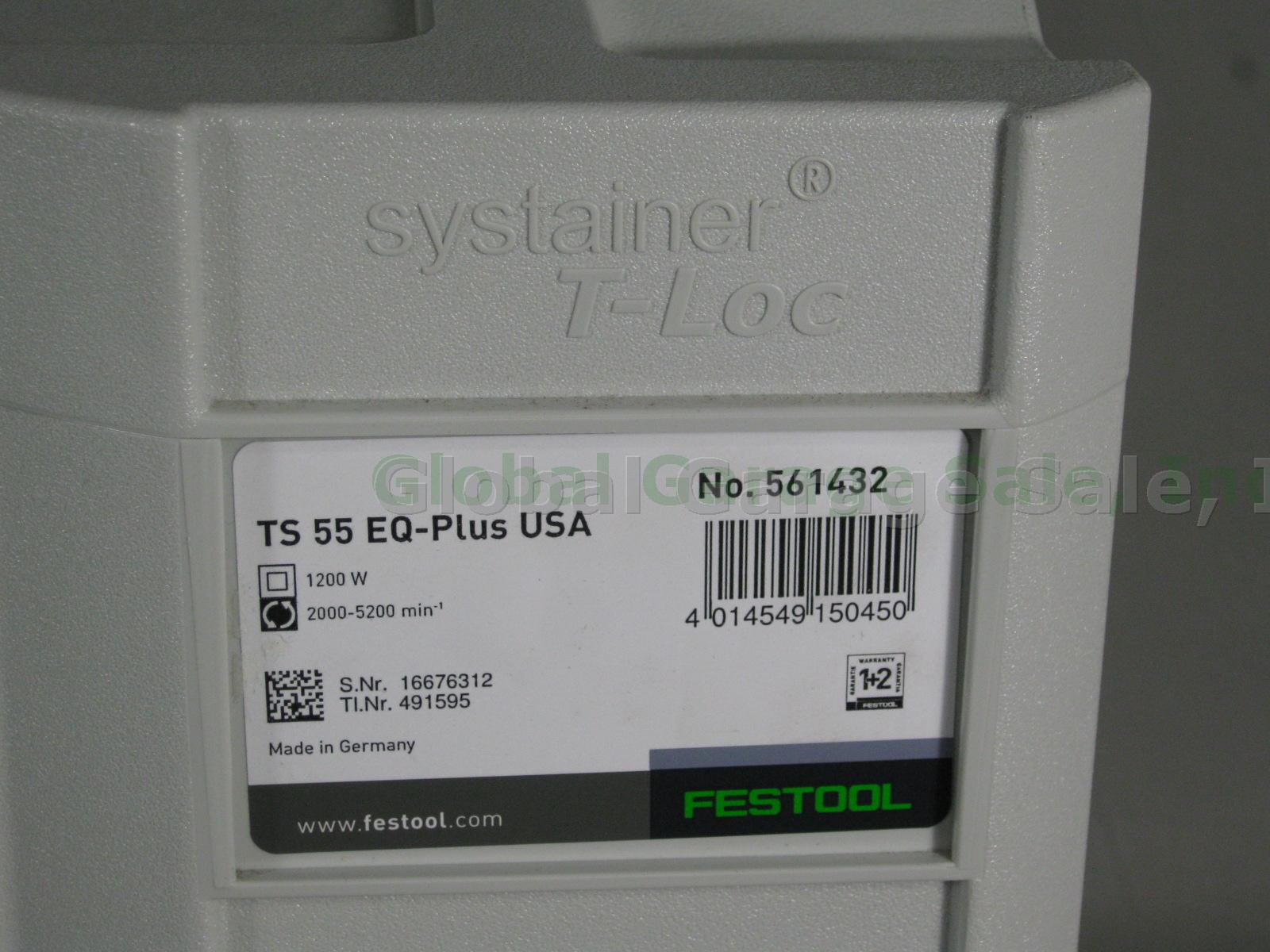 Brand New! Festool TS 55 EQ-Plus USA Circular Saw 561432 T-Loc Sustainer Case 8