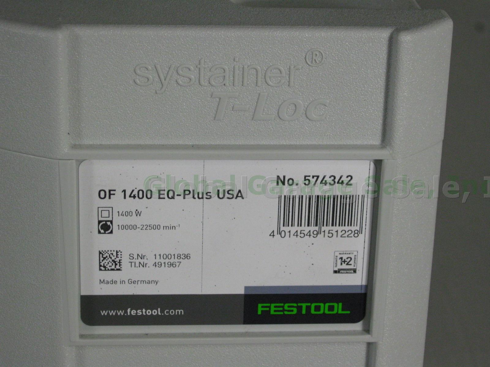 Brand New! Festool OF 1400 EQ-Plus USA Router 574342 w/ T-Loc Sustainer Case 7