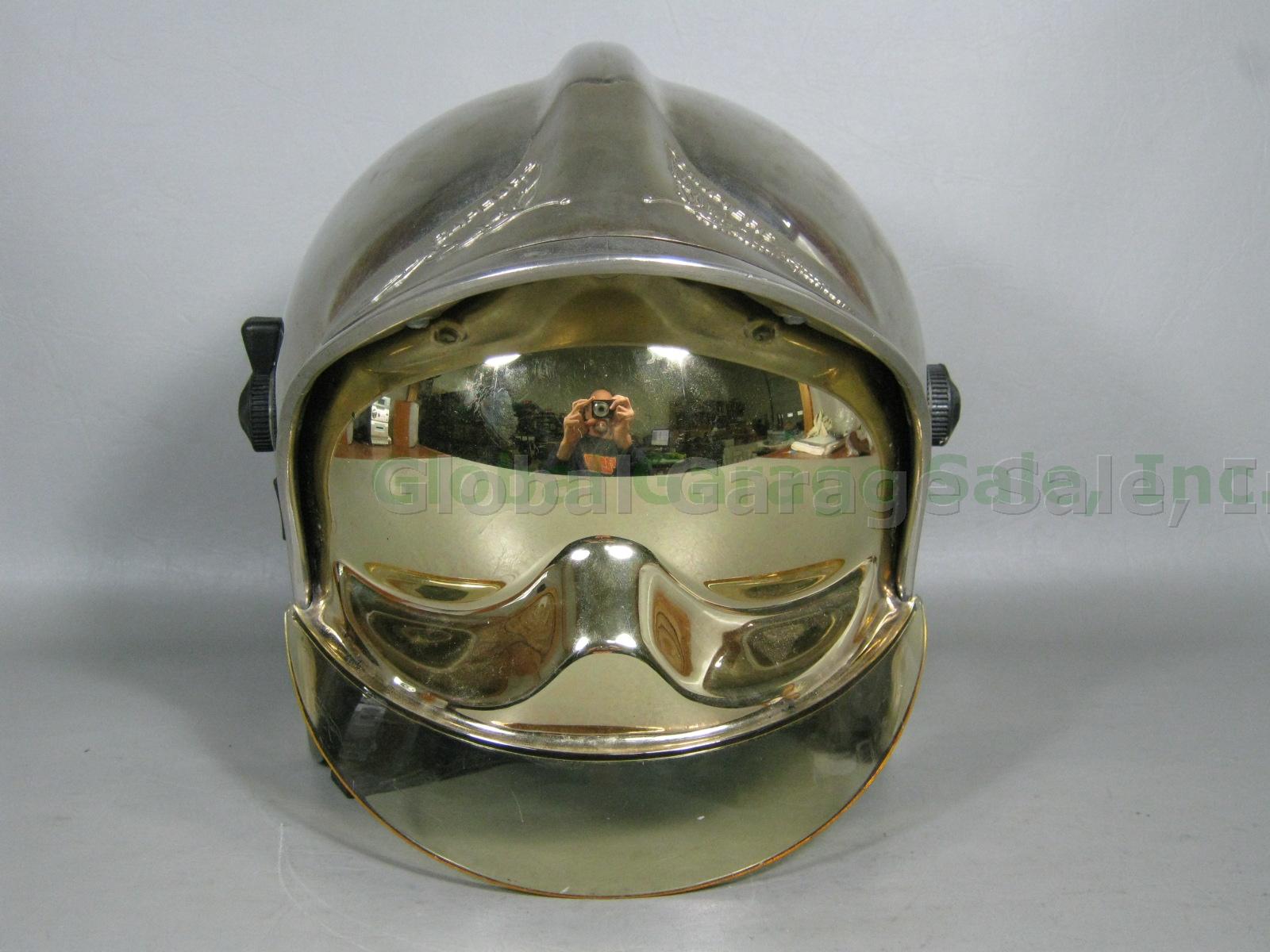 Gallet CGF French Fire Fireman Firefighter Helmet Mirrored Visor Sapeurs Pompier