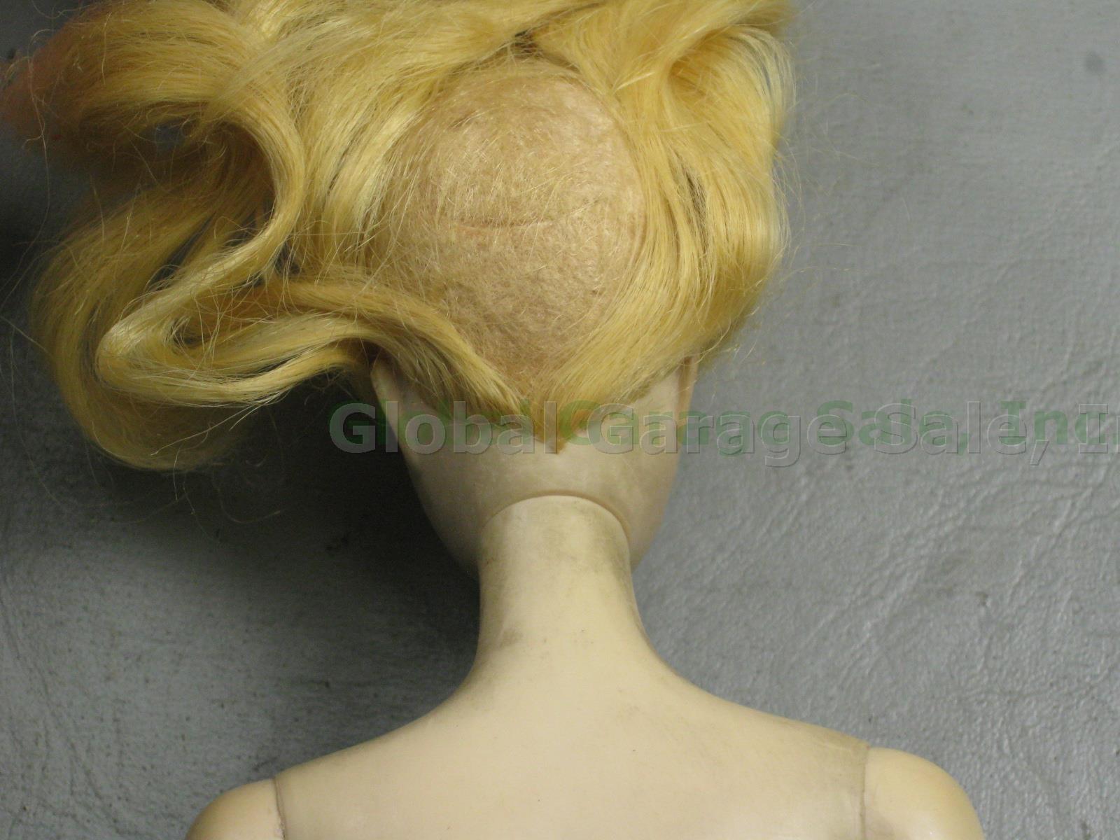 Vtg 1960 Ponytail Barbie #3 Blonde Hair Brown Eyeliner Straight Leg Japan 850 NR 9