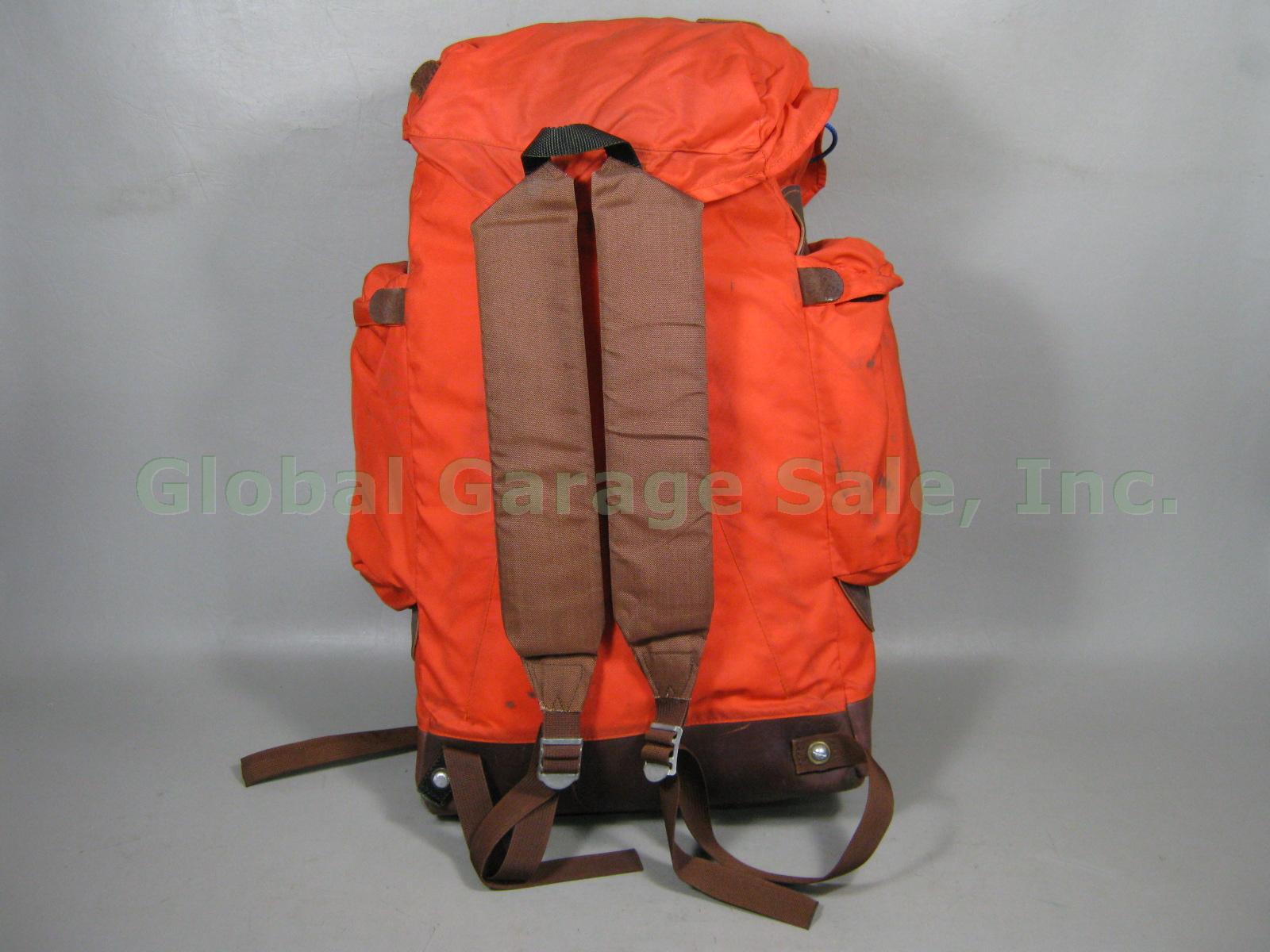 Rare Vtg Holubar Leather & Nylon Orange Internal Frame Backpack USA No Reserve! 7