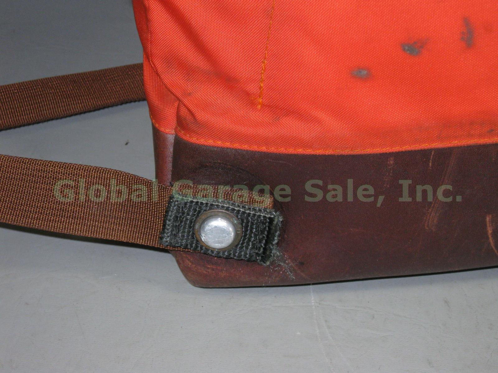 Rare Vtg Holubar Leather & Nylon Orange Internal Frame Backpack USA No Reserve! 9