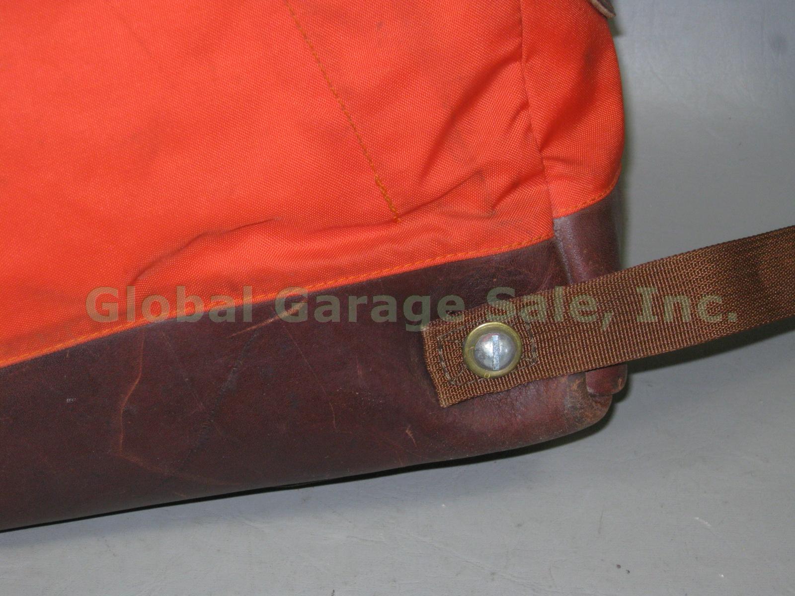 Rare Vtg Holubar Leather & Nylon Orange Internal Frame Backpack USA No Reserve! 10