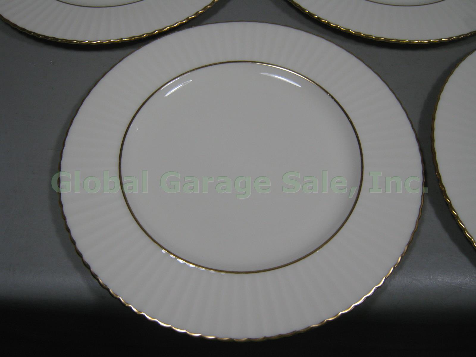 8 Lenox Gold Rim Trim Dinner Plates Set 11" Colonnade Temple Collection Citation 1