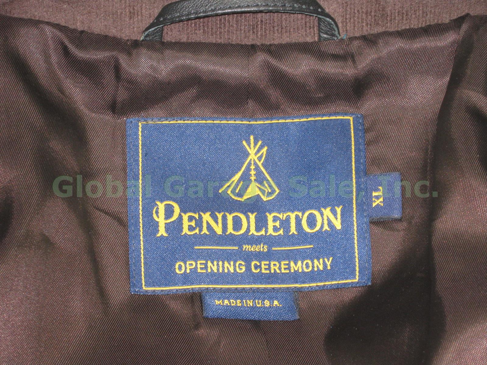 Pendleton Meets Opening Ceremony XL Wool Jacket Turquoise Southwest Navajo USA 4