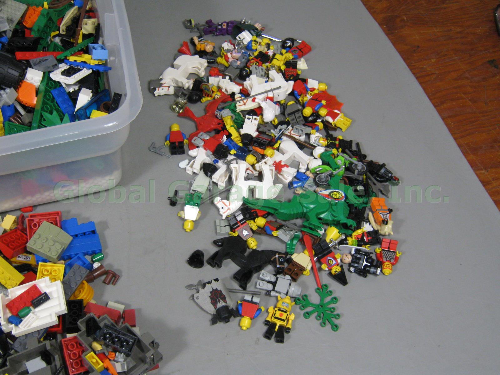 HUGE LOT 16 Lbs LEGO Building Block Brick Part Piece Minifigures Mega Blok Mix + 4