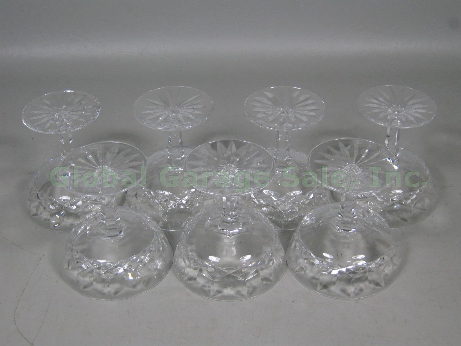7 Waterford Crystal Lismore Sherbet Champagne Glass 4-1/8" One Owner Bought New 2