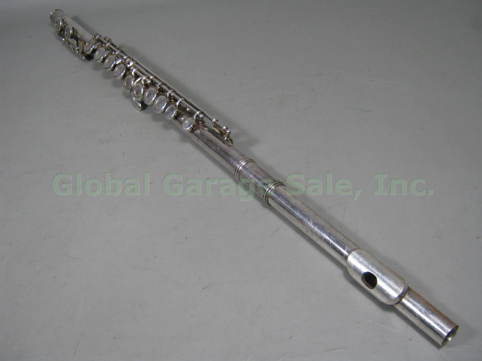 Vtg KG Gemeinhardt M1 Closed Hole Silver Flute Serial 13428 +Case Elkhart Ind NR 1