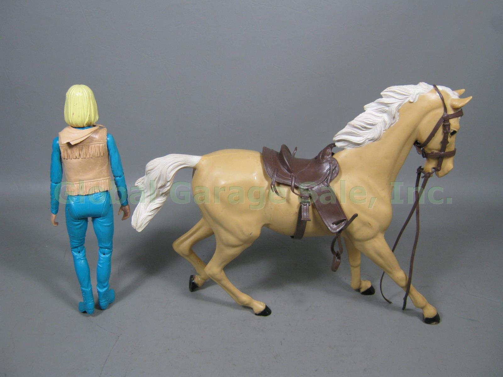 Vtg Marx Best Of The Jane West Movable Cowgirl Flame Western Horse W/ Box #2086 3