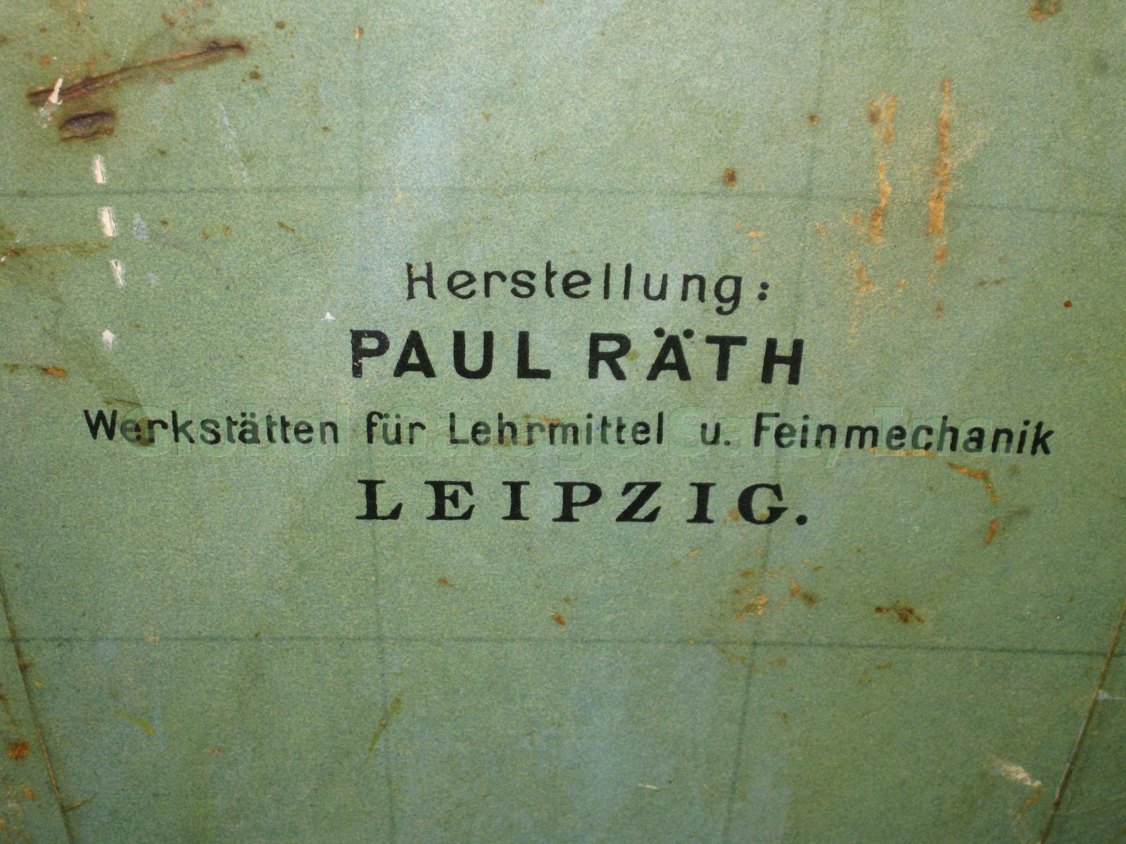 Antique c.1902 Rath 26" World Globe North German Lloyd Bremen Shipping Routes 5