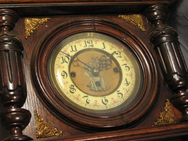 Antique Gustav Becker German Split Spindle Wall Clock 5