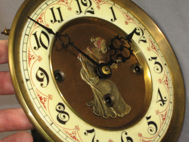 Antique Gustav Becker German Split Spindle Wall Clock 7