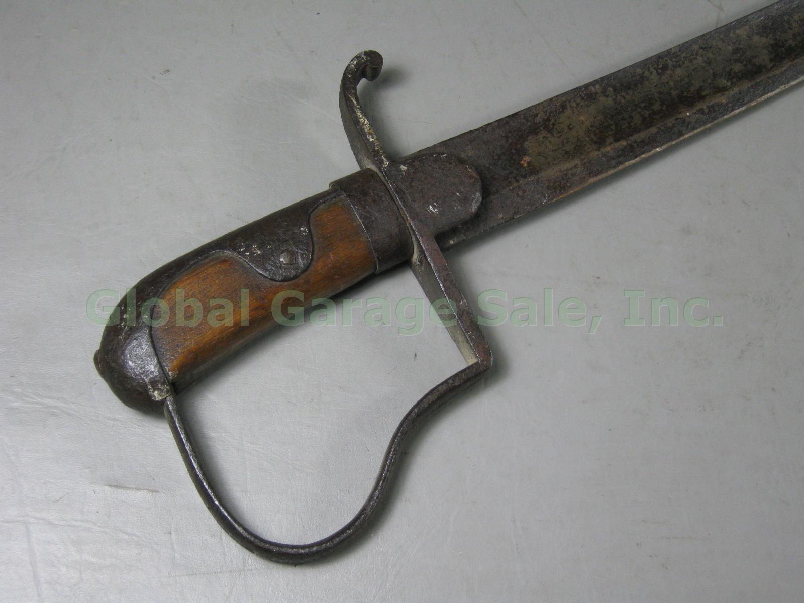 Antique Military Cavalry Saber Sword Wood Grip Iron P-Guard German Austrian NR! 1
