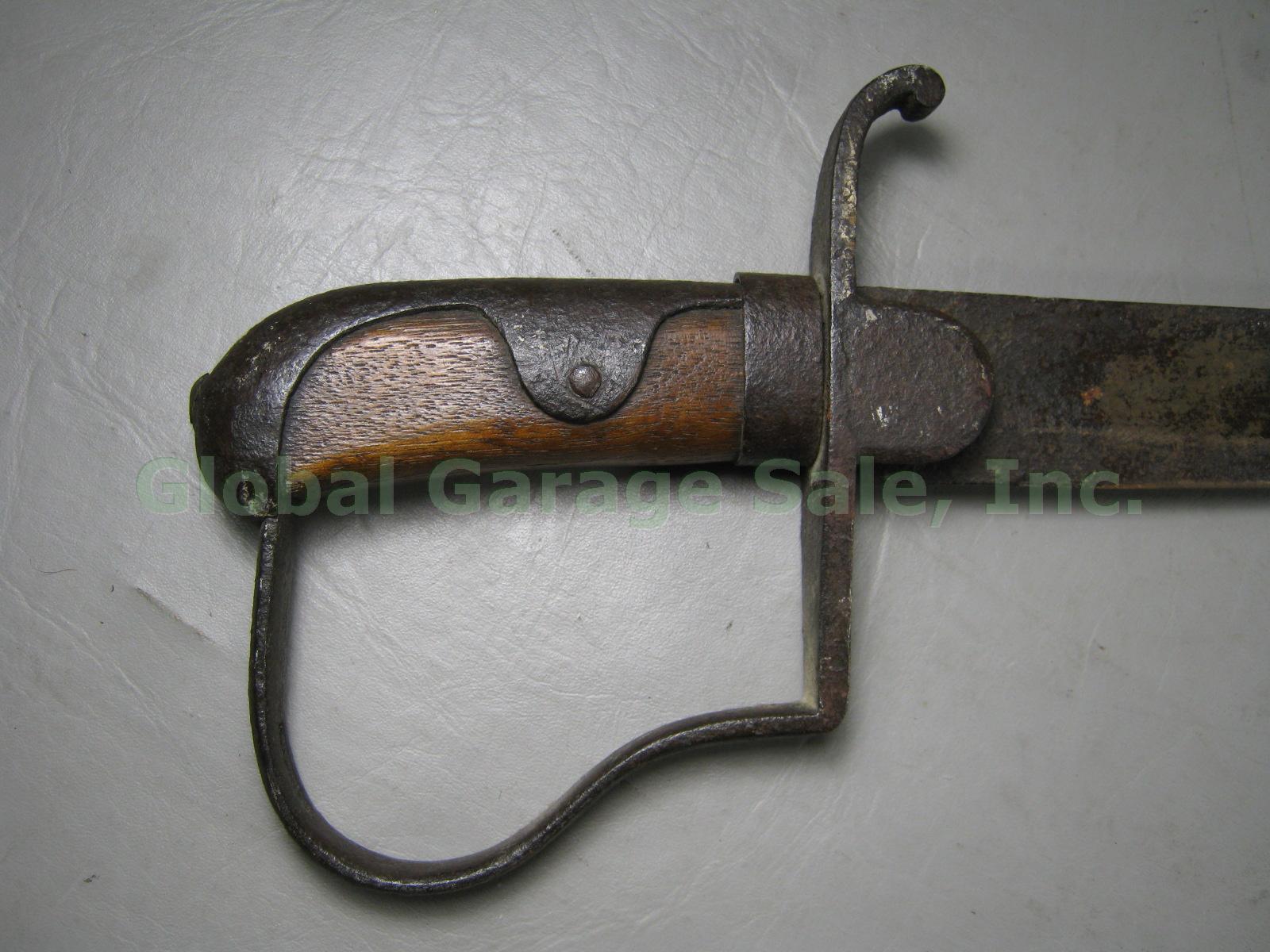 Antique Military Cavalry Saber Sword Wood Grip Iron P-Guard German Austrian NR! 2