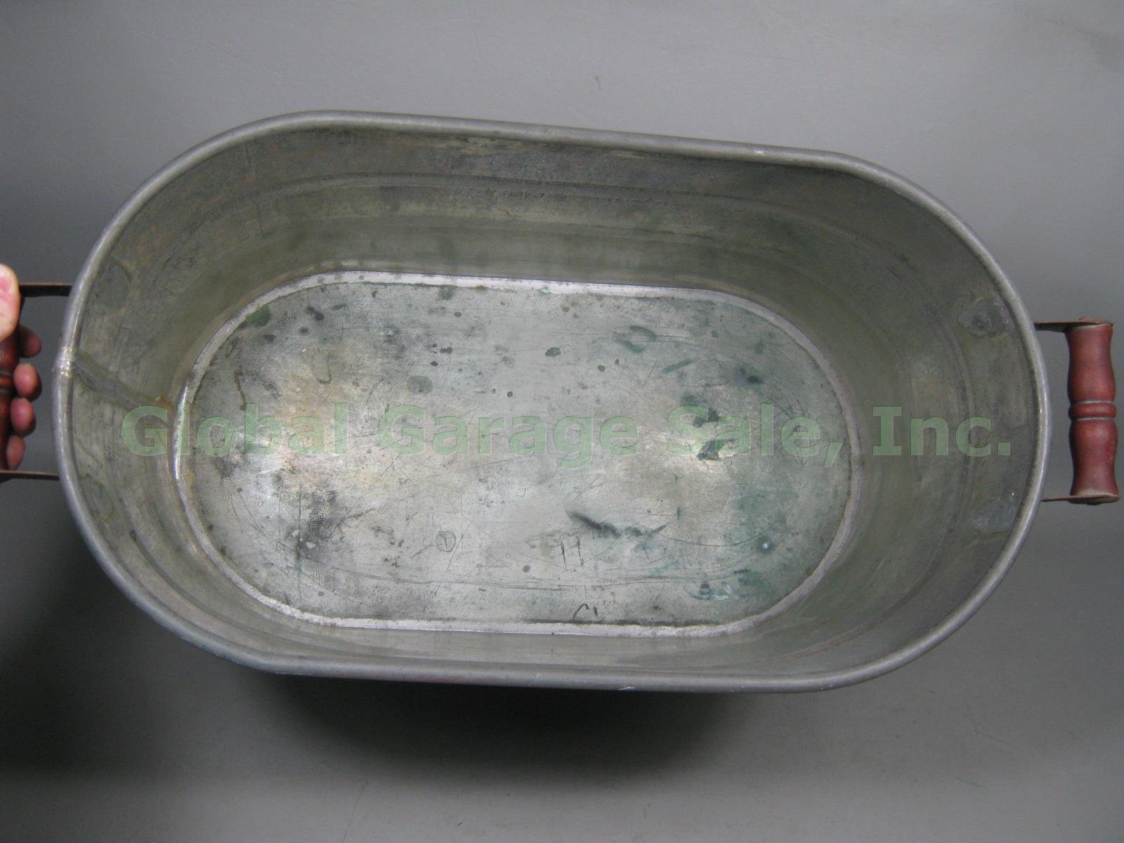 Vtg Rome Metal Ware #148 11.5 Gal Solid Copper Wash Boiler Tub W/ Handles + Lid 4