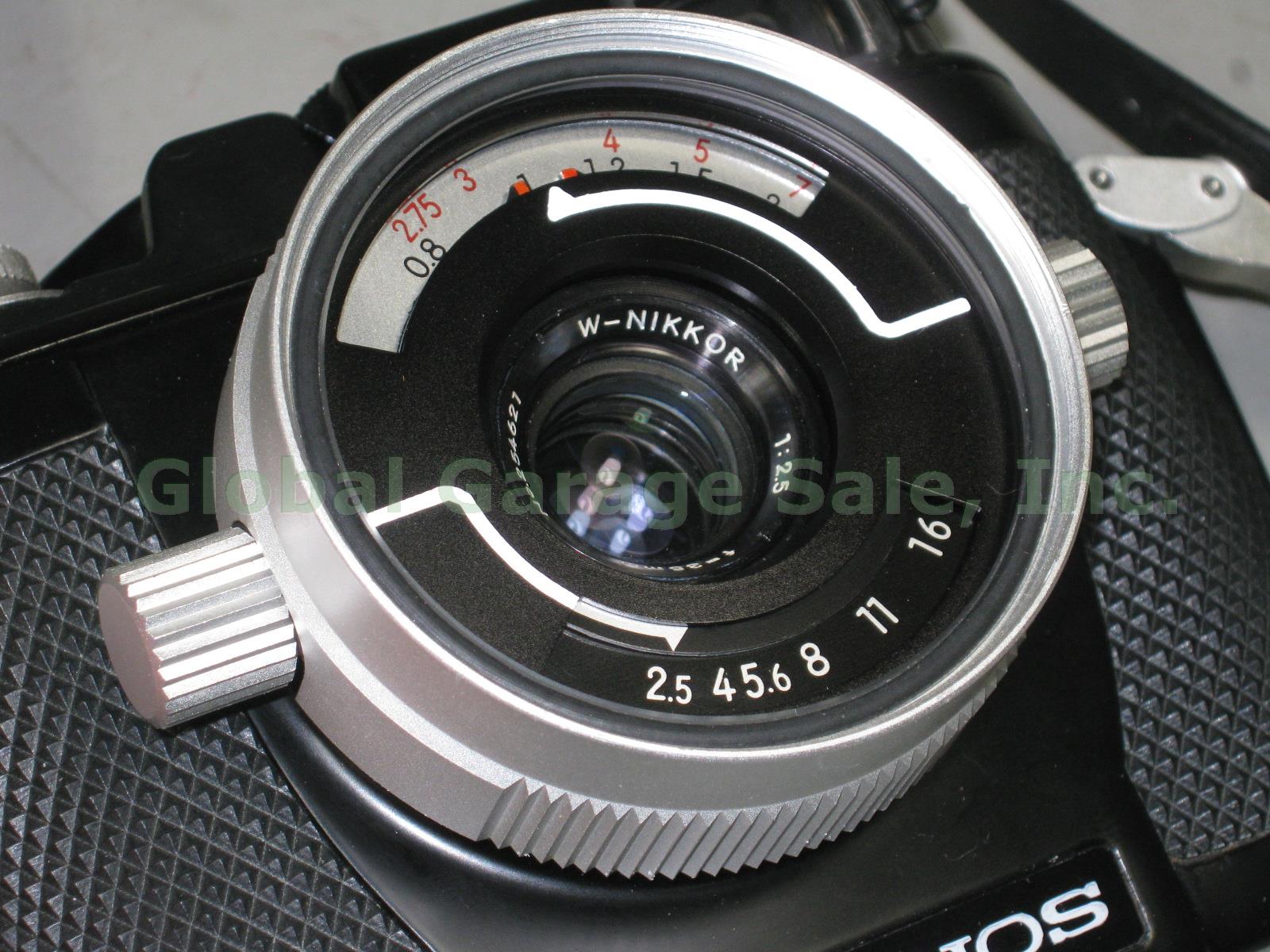 Vtg Nikon Nikonos II Underwater 35mm Camera W-Nikkor f/2.5 Lens Serial No 956852 2