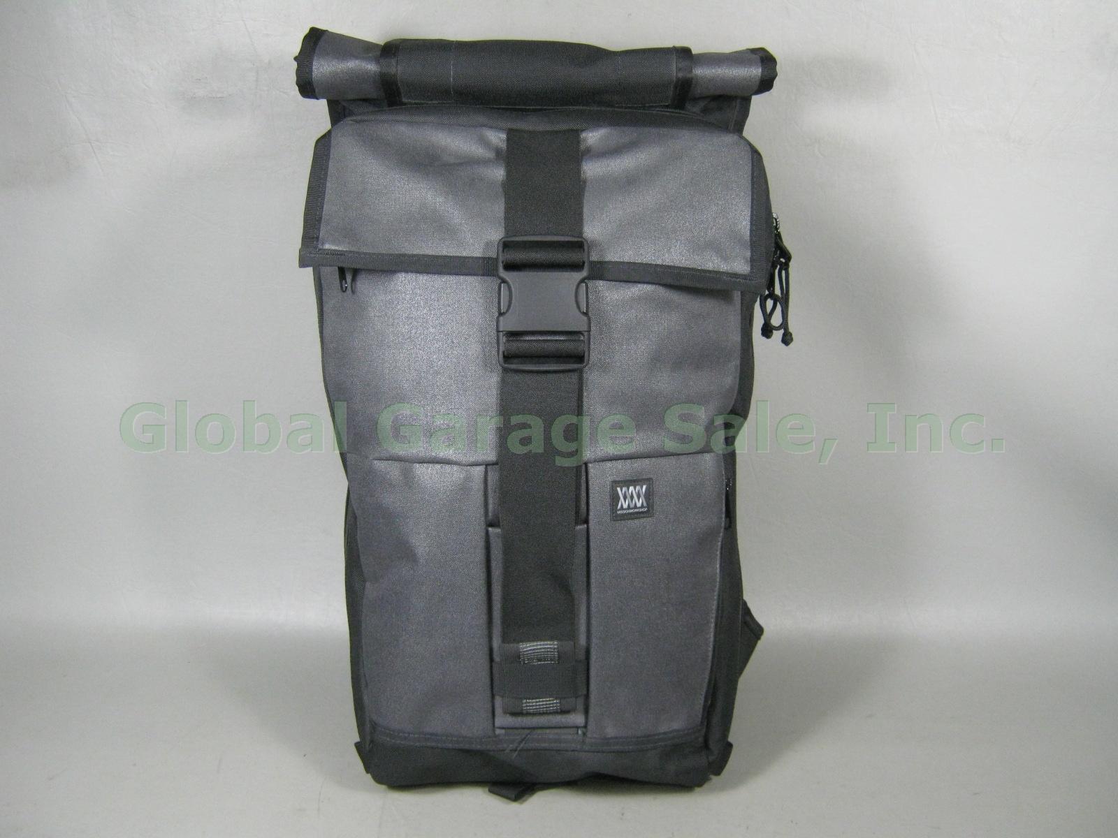 NWOT Mission Workshop Rambler Expandable Rolltop Backpack Black/Gray Waterproof