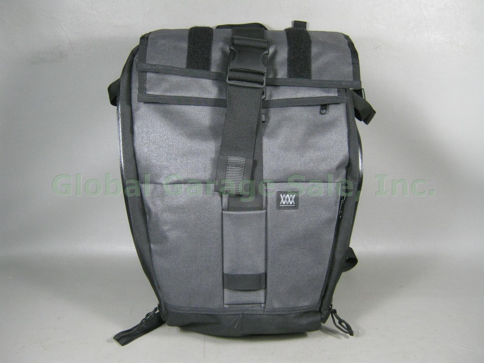 NWOT Mission Workshop Rambler Expandable Rolltop Backpack Black/Gray Waterproof 5