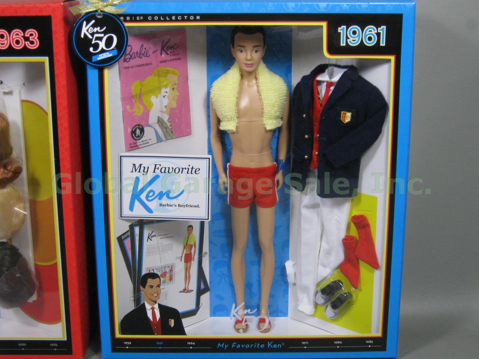 New 2009 My Favorite Barbie 1963 Reproduction Collector Doll + 2010 Ken 1961 NR! 4