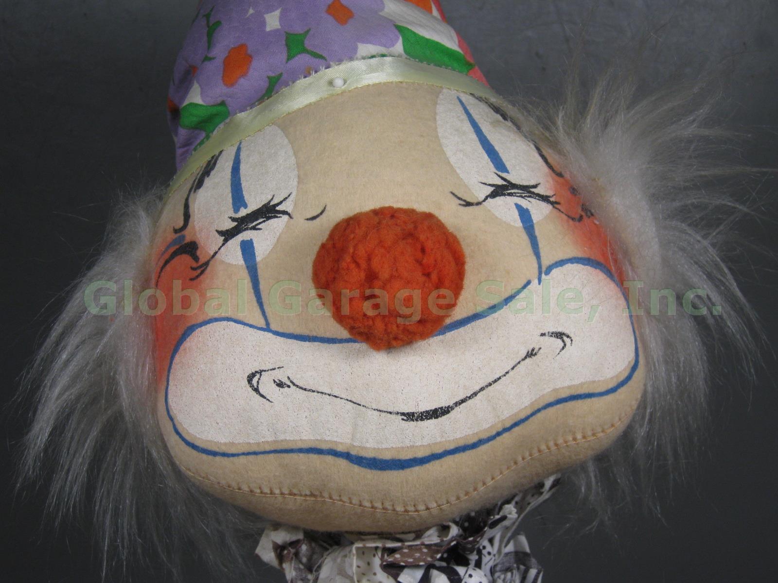 HUGE Vtg 1971 Annalee Mobilitee Clown Doll +Floral Outfit Meredith New Hampshire 2