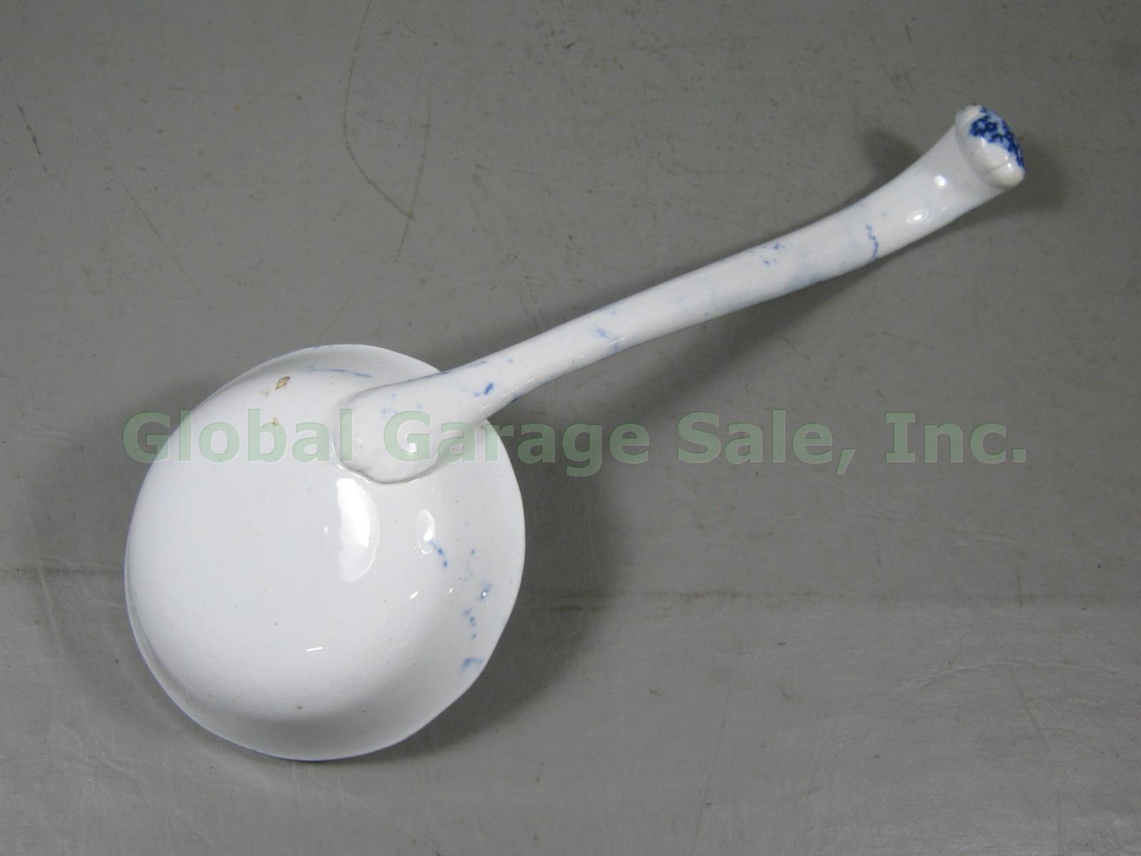 Antique Wedgwood Blue Willow 9" Soup Tureen + Ladle Transferware England EXC! NR 9