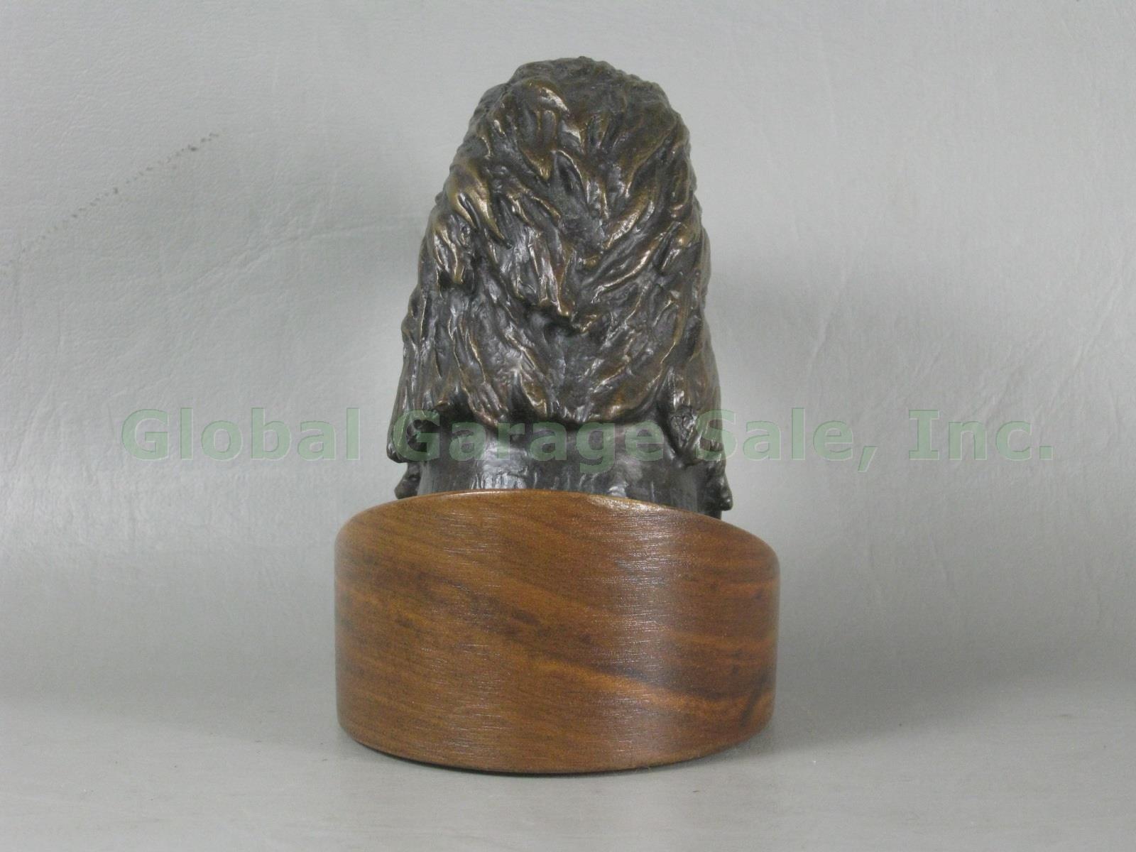 Signed Clark Bronson 1776-1976 Bicentennial Solid Bronze Bald Eagle Sculpture NR 2