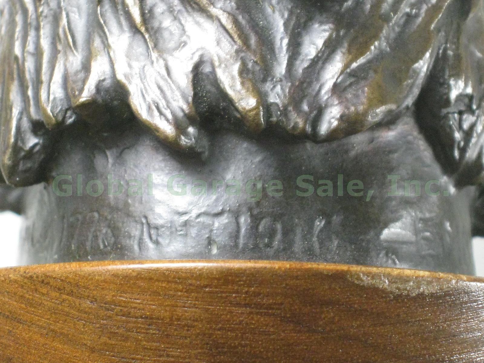 Signed Clark Bronson 1776-1976 Bicentennial Solid Bronze Bald Eagle Sculpture NR 5