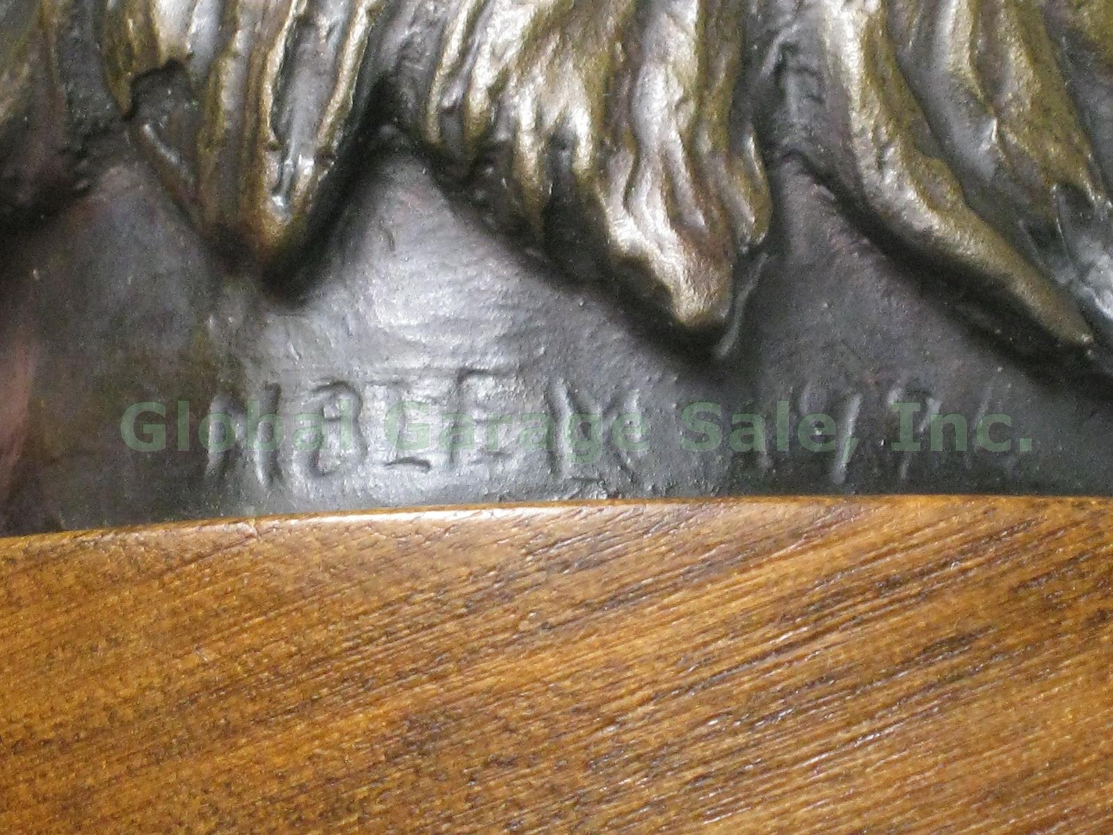 Signed Clark Bronson 1776-1976 Bicentennial Solid Bronze Bald Eagle Sculpture NR 6