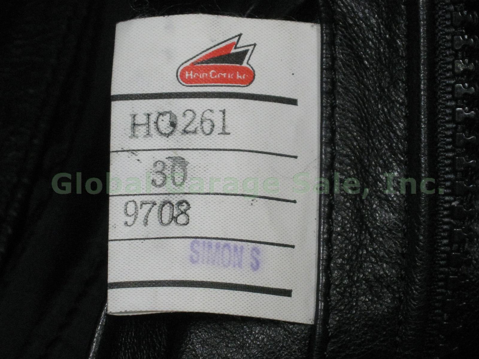 Hein Gericke Black Leather Motorcycle Suit Jacket W/ Liner 44 Boot Cut Pants 36 7