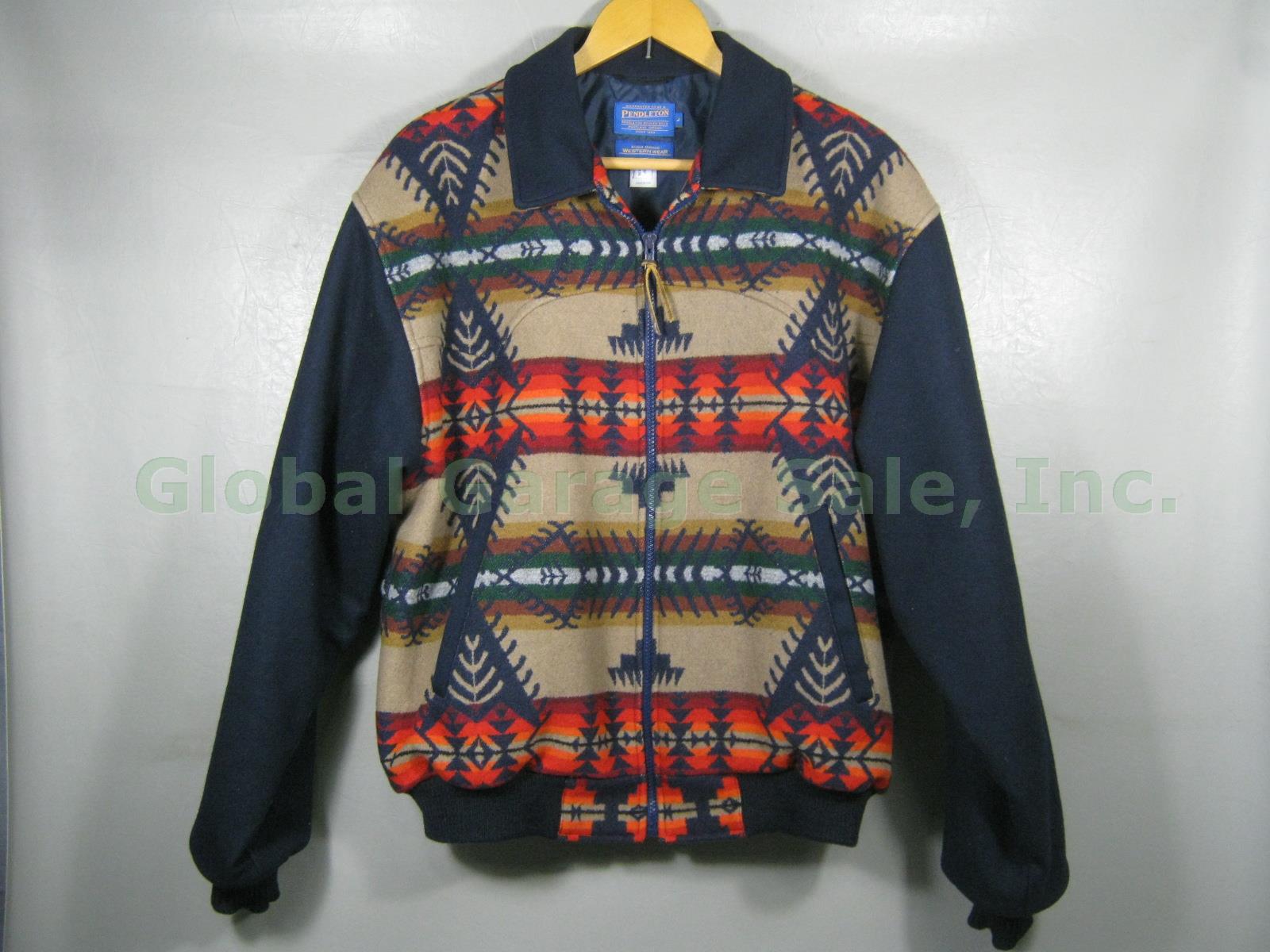 Mens Pendleton High Grade Western Wear Southwest Indian Blanket Coat Jacket L NR