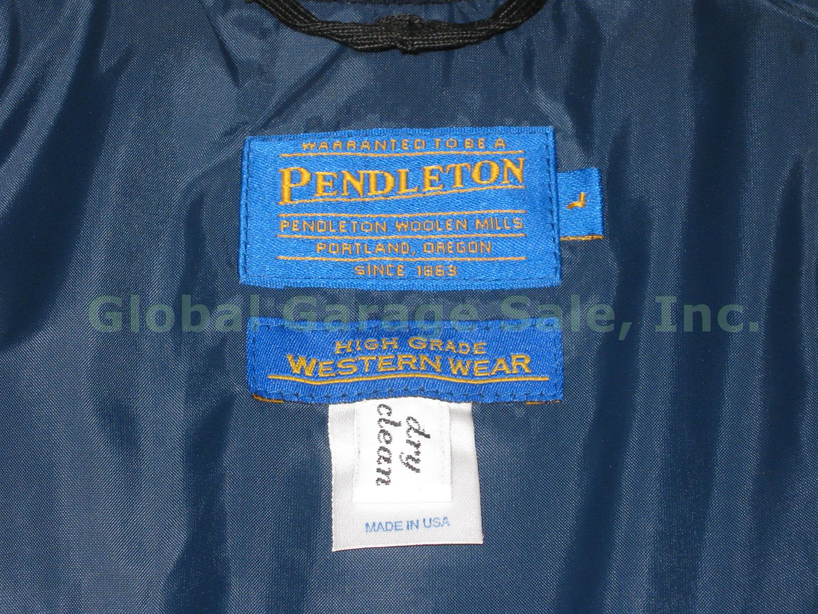 Mens Pendleton High Grade Western Wear Southwest Indian Blanket Coat Jacket L NR 3