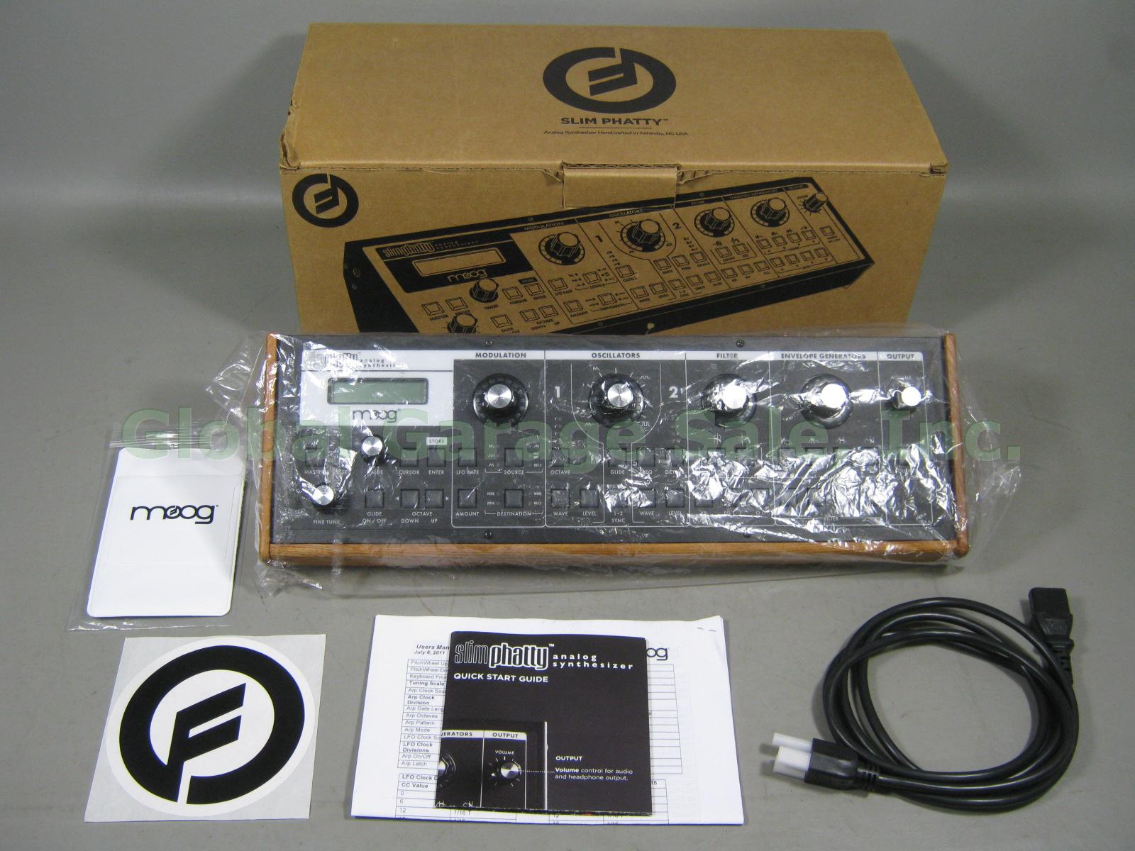 MIB Moog Slim Phatty Analog Synthesizer Wood Sides Original Box Barely Used NR!