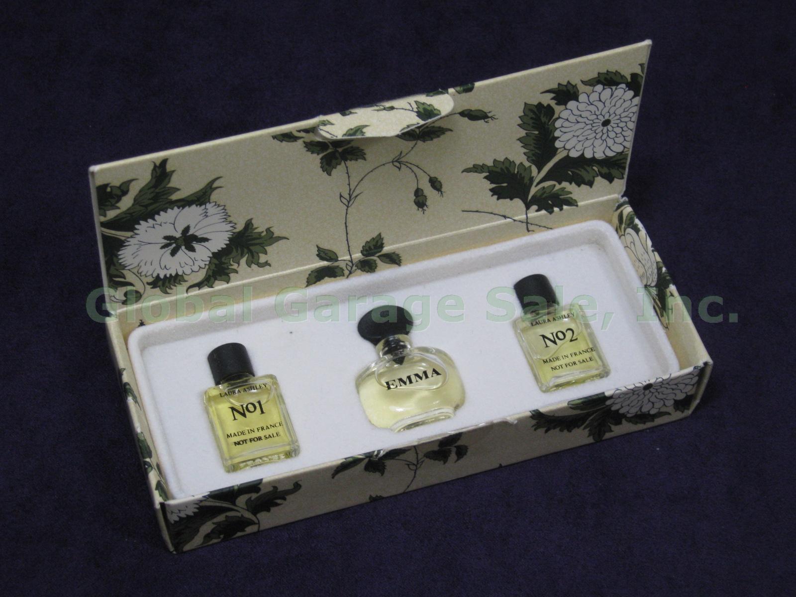 Rare NIB Laura Ashley No 1 EMMA No 2 Mini Parfum Perfume Gift Set In Box No Res!