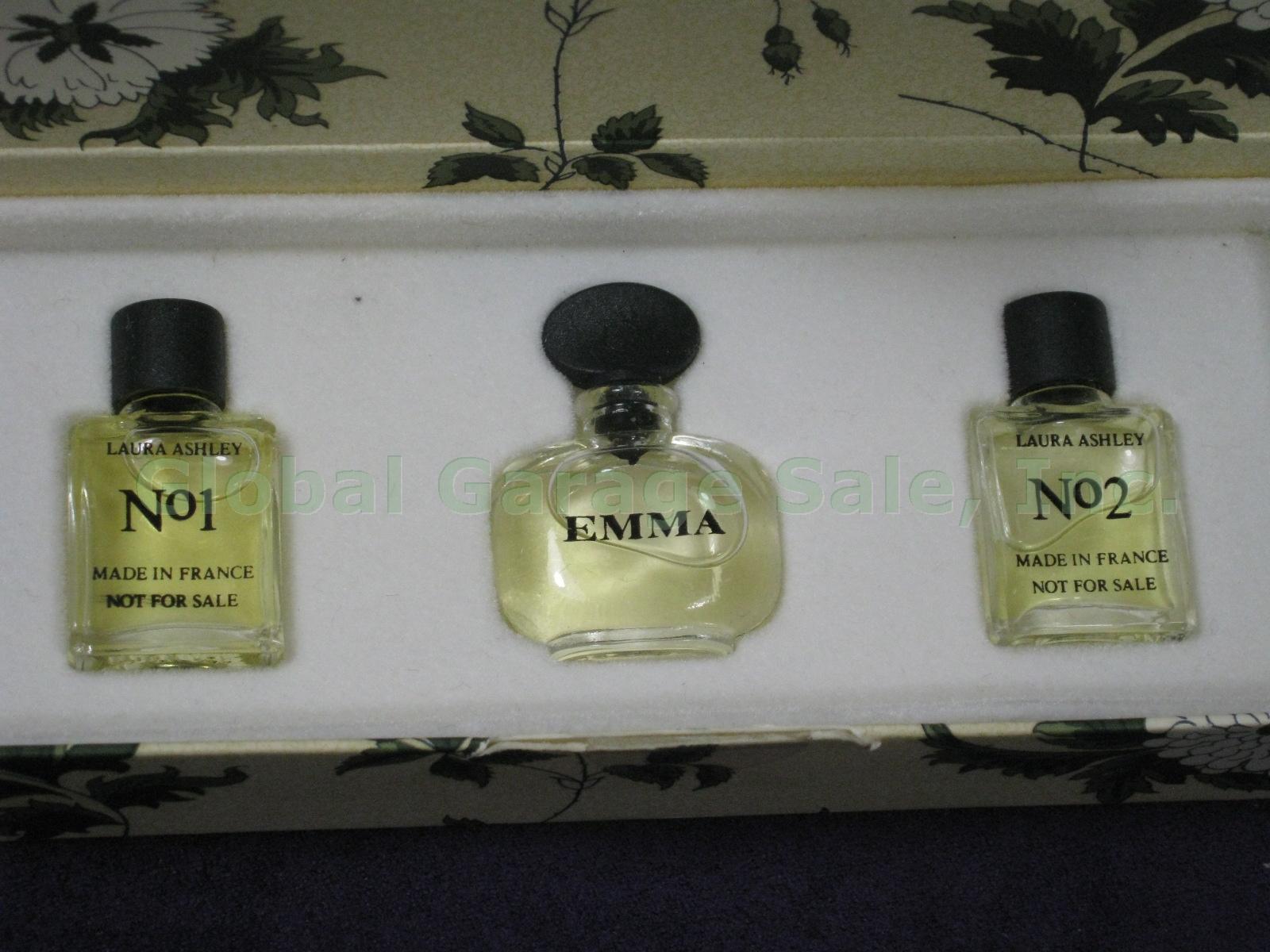 Rare NIB Laura Ashley No 1 EMMA No 2 Mini Parfum Perfume Gift Set In Box No Res! 1