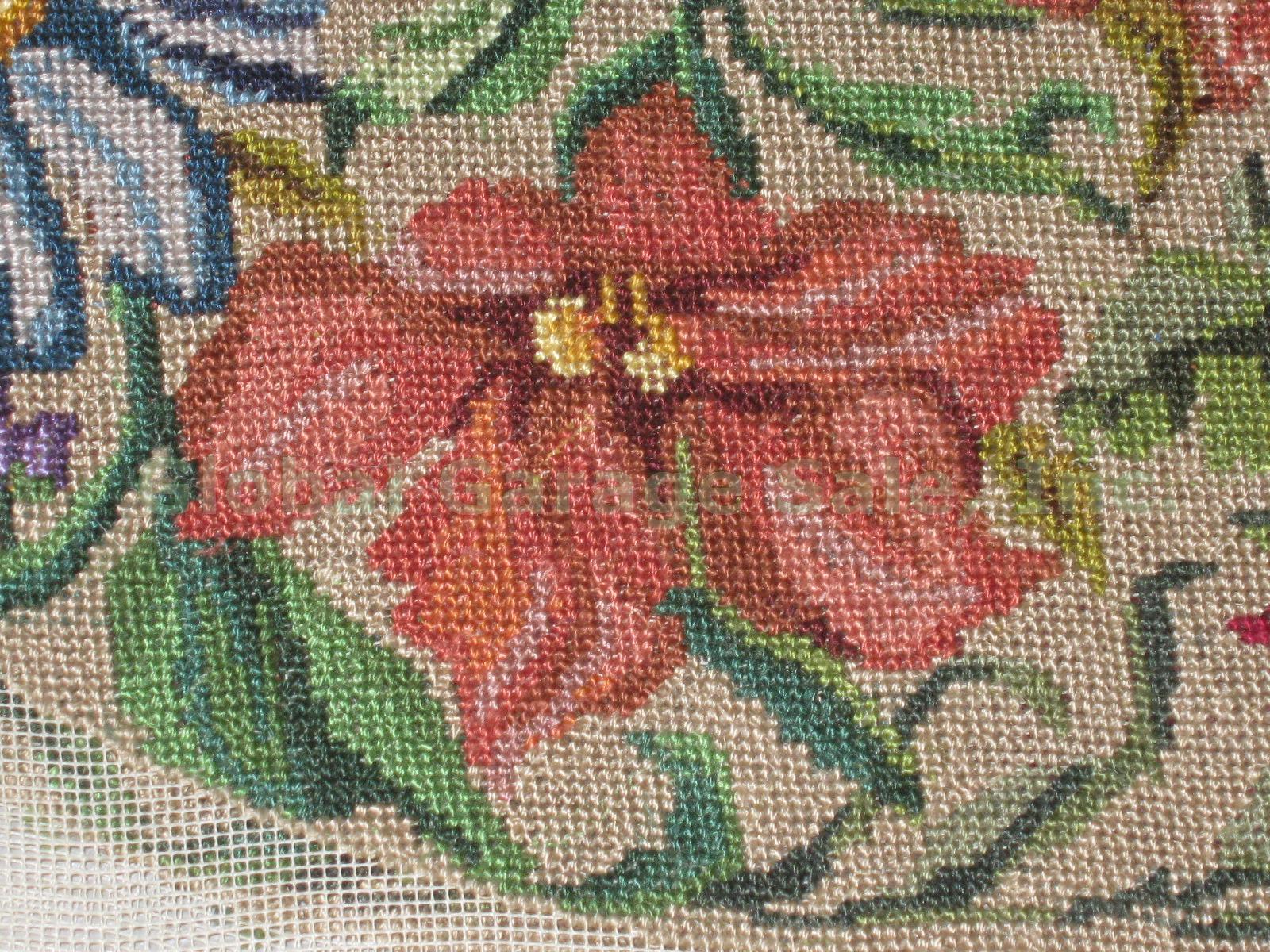5 Vtg Antique Petit Point Needlepoint Tapestry Purse Bags Victorian Unfinished 3