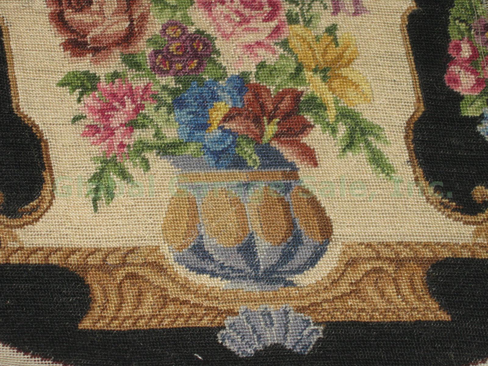 5 Rare Vtg Antique Petit Point Needlepoint Tapestry Purse Bags Floral Unfinished 7