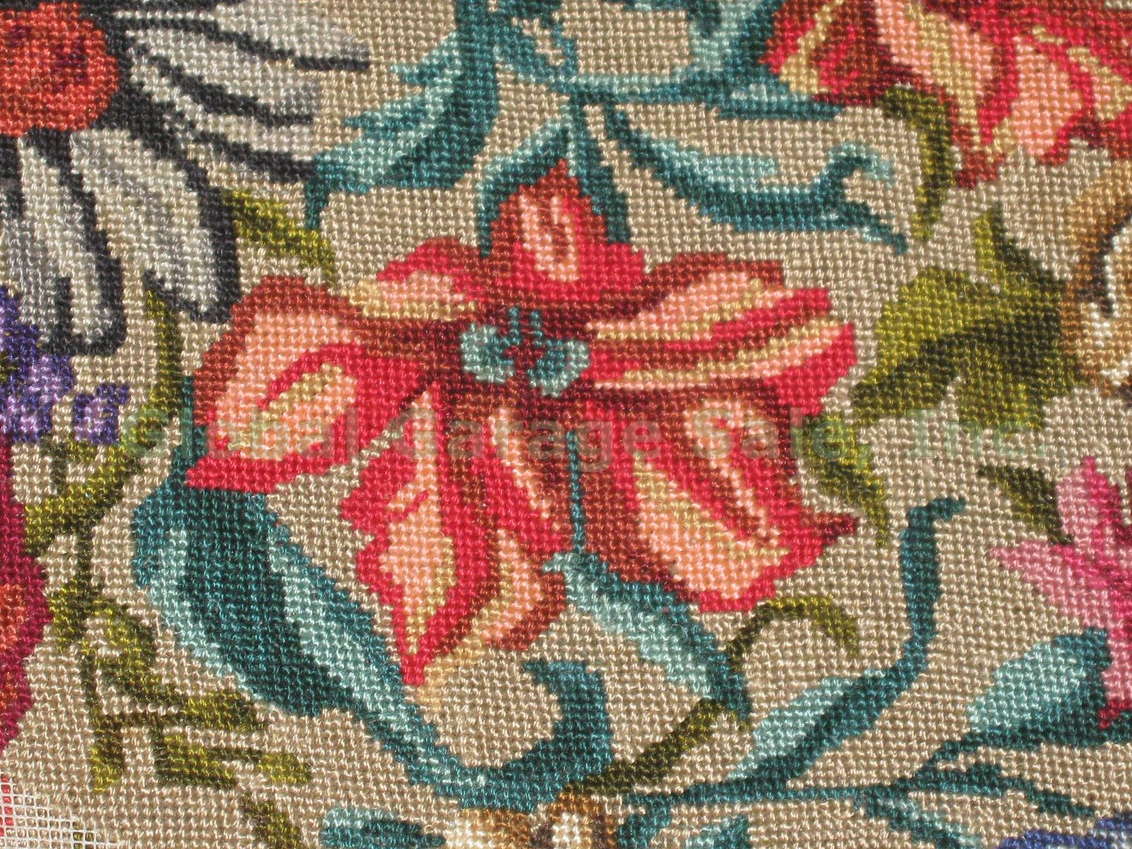 5 Rare Vtg Antique Petit Point Needlepoint Tapestry Purse Bags Floral Unfinished 9