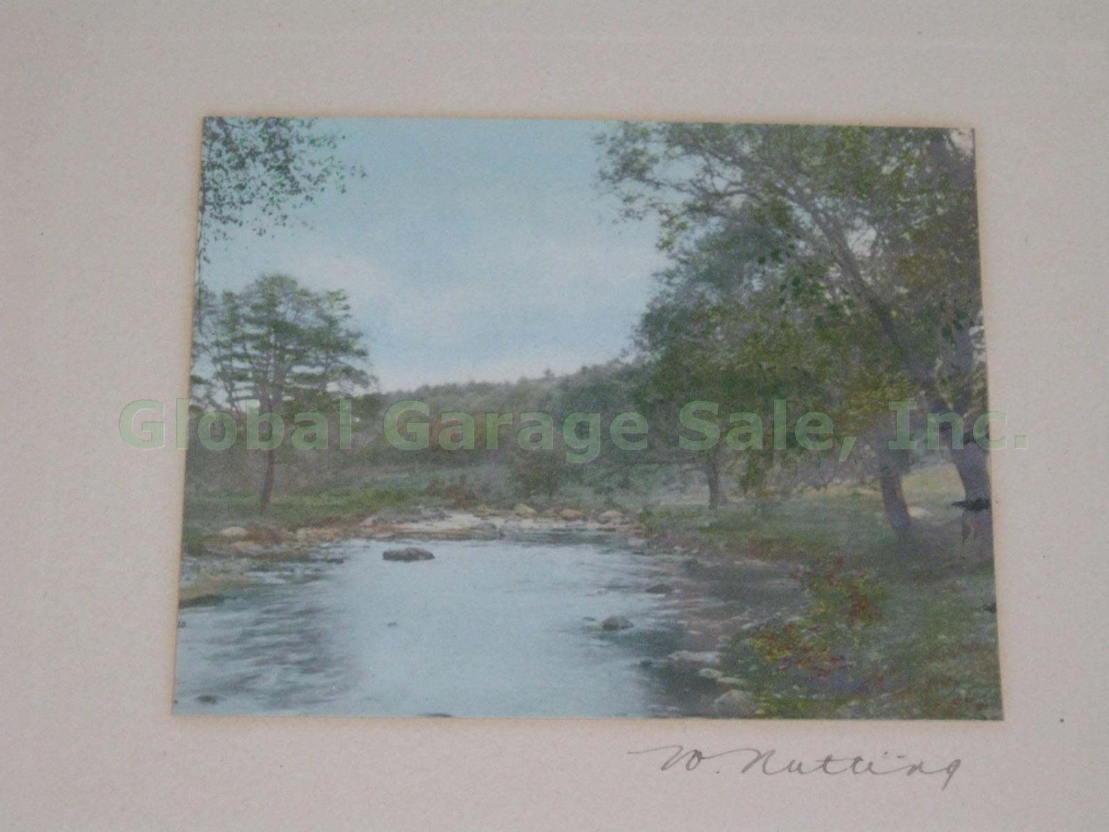 Signed Hand Colored Photo Wallace Nutting Charles Sawyer Old Man Of The Mountain 1