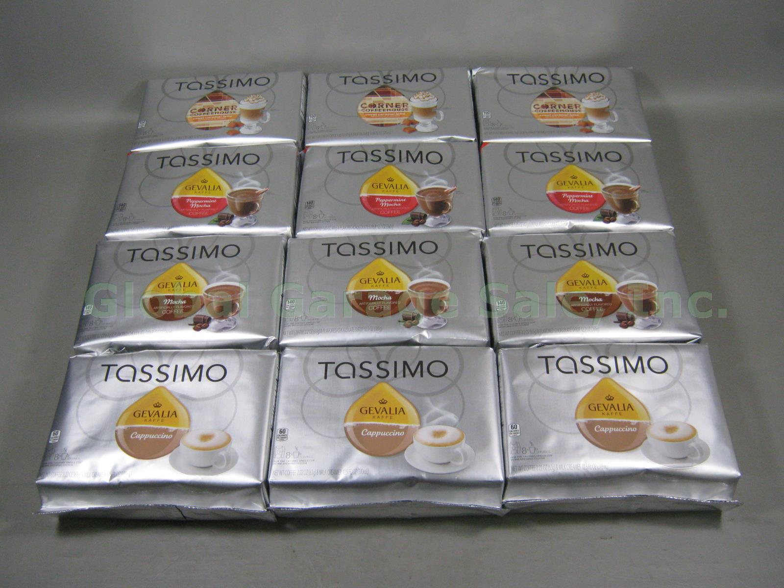 96 Tassimo T Disc Pods Gevalia Peppermint Mocha Coffee Cappucino Caramel Latte