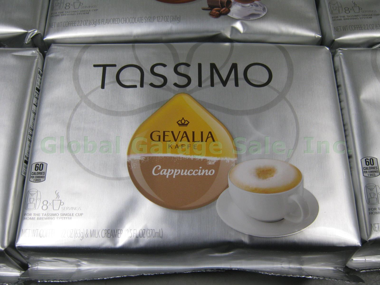 96 Tassimo T Disc Pods Gevalia Peppermint Mocha Coffee Cappucino Caramel Latte 1