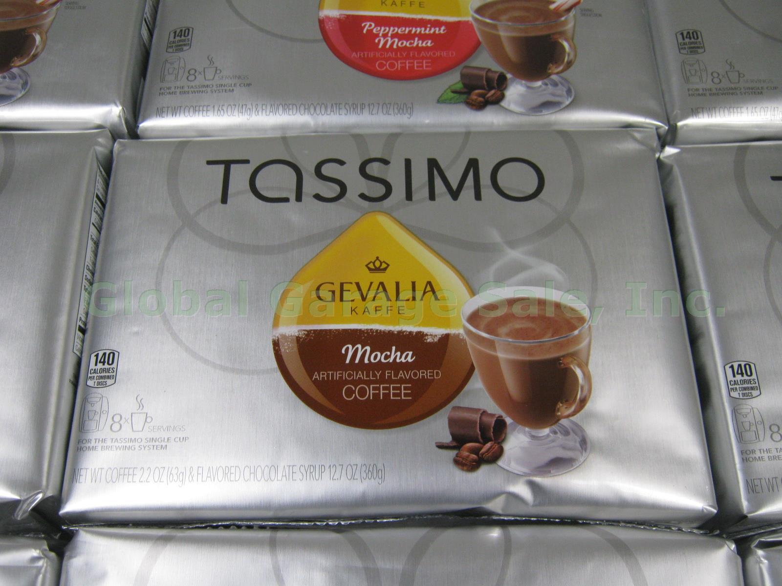 96 Tassimo T Disc Pods Gevalia Peppermint Mocha Coffee Cappucino Caramel Latte 2